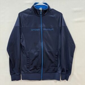 Under Armour Full Zip Activewear Jacket Men Small Long Sleeve Blue